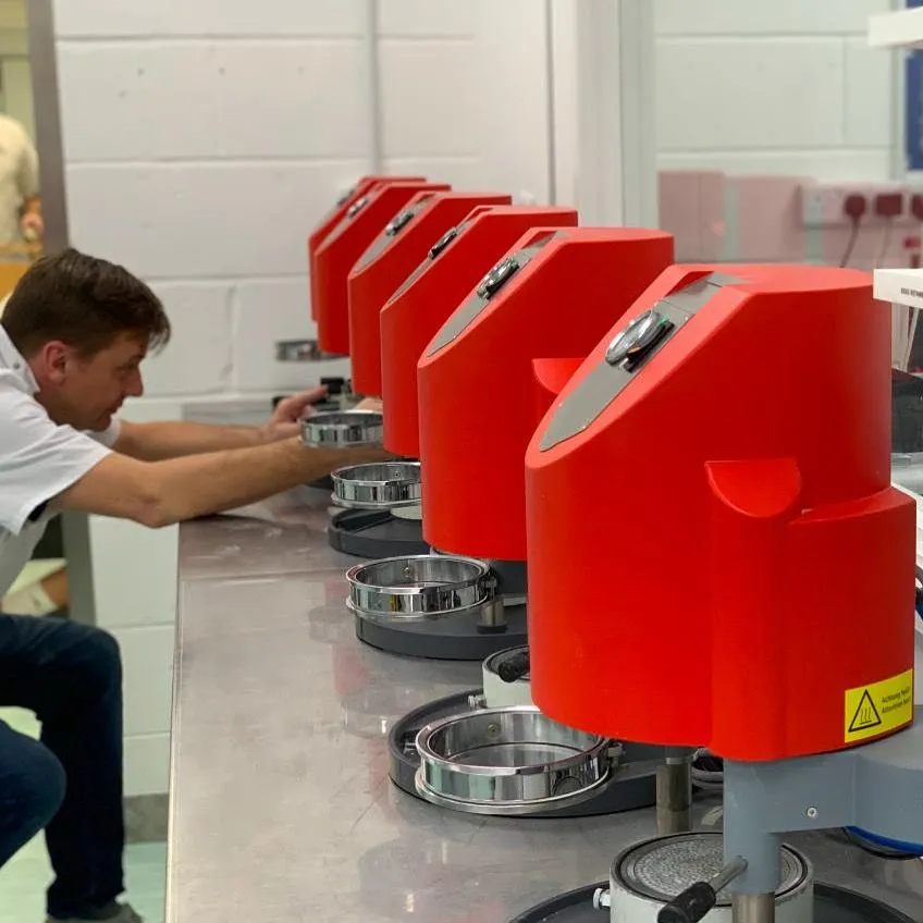 Technician working at the appliance benches in the Bridge Dental Laboratory